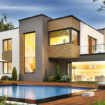 Modern house with terrace and a swimming pool